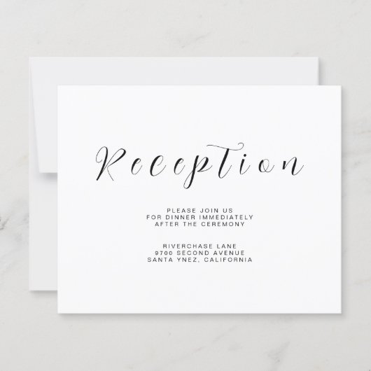 Minimalist Reception Information Insert Flyer (Voorkant)