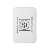 Minimalist Rectangle Business Logo Branding Bath  Badmat (Voorkant Verticaal)