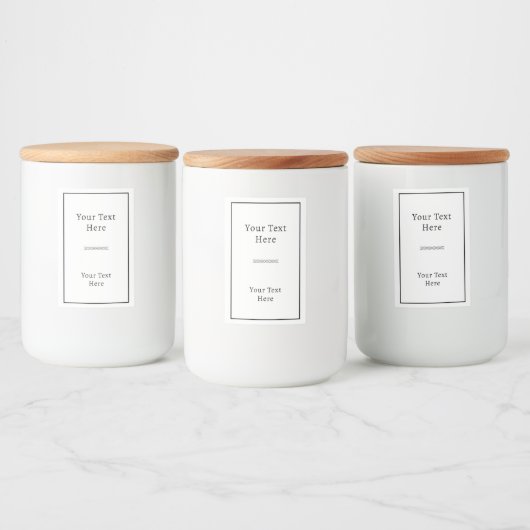 Minimalist Rectangular Adhesive Label Voedselcontainer Etiket (Flessen)