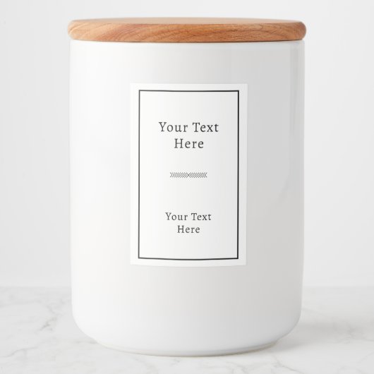 Minimalist Rectangular Adhesive Label  Voedselcontainer Etiket (Voorkant)