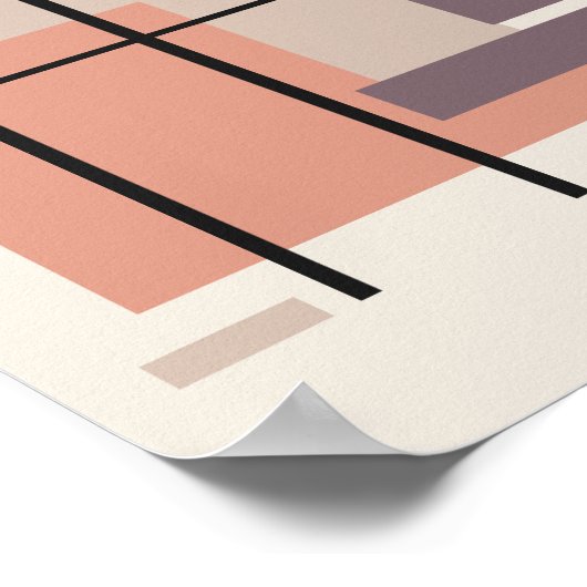 Minimalist Rectangular Forms in Balanced Layout Poster (Hoek)