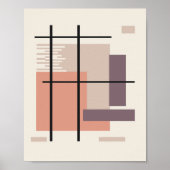 Minimalist Rectangular Forms in Balanced Layout Poster (Voorkant)