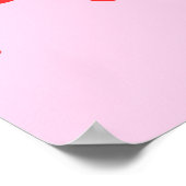 Minimalist Red Abstract Shapes Pink Poster (Hoek)