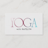 Minimalist Red Blue Grey Bold Yoga Visitekaartje (Voorkant)