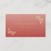 Minimalist red Business Card Visitekaartje (Voorkant)