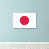 Minimalist Red Circle Design Canvas Afdruk (Insitu (Houten vloer))