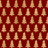 Minimalist Red Gold Custom Christmas Gift Bag Medium Cadeauzakje