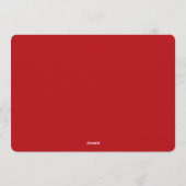 Minimalist Red Gold Merry Christmas Handwriting Kaart (Achterkant)