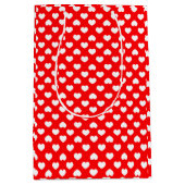 Minimalist Red Hearts Medium Cadeauzakje (Voorkant)