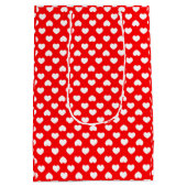 Minimalist Red Hearts Medium Cadeauzakje (Achterkant)