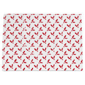 Minimalist Red Holly Berry on White Christmas Groot Cadeauzakje (Voorkant)