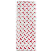 Minimalist Red Holly Berry on White Christmas Wijn Cadeautas (Voorkant)