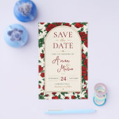 Minimalist Red Rose Elegant Floral Classic Rose Flyer (Enkel)
