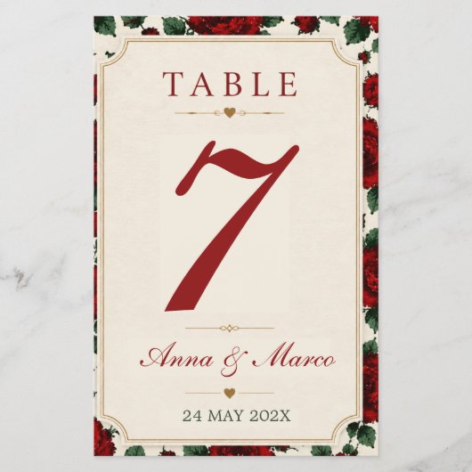 Minimalist Red Rose Elegant Floral Classic Rose Flyer (Voorkant)