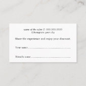 Minimalist Red White Bold Salon Aanbevelingskaartje (Achterkant)