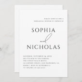 Minimalist Rehearsal Dinner | Elegant Typography Kaart (Voorkant / Achterkant)