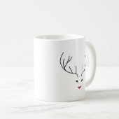 minimalist reindeer face koffiemok (Voorkant rechts)