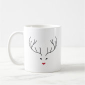 minimalist reindeer face koffiemok (Links)