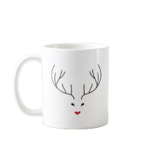 minimalist reindeer face