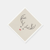 minimalist reindeer face servet (Hoek)