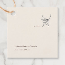 Minimalist Religious Keepsake Bedankjes Labels