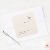Minimalist Religious Keepsake Vierkante Sticker (Envelop)