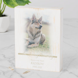 Minimalist Remember Geliefde Een Huisdier Overlede Houten Kist Print