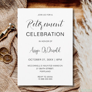 Minimalist Retirement Party Corporate Retirement Kaart