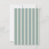 Minimalist Retro Bow Tini One Martini Baby Shower Bedankkaart (Achterkant)