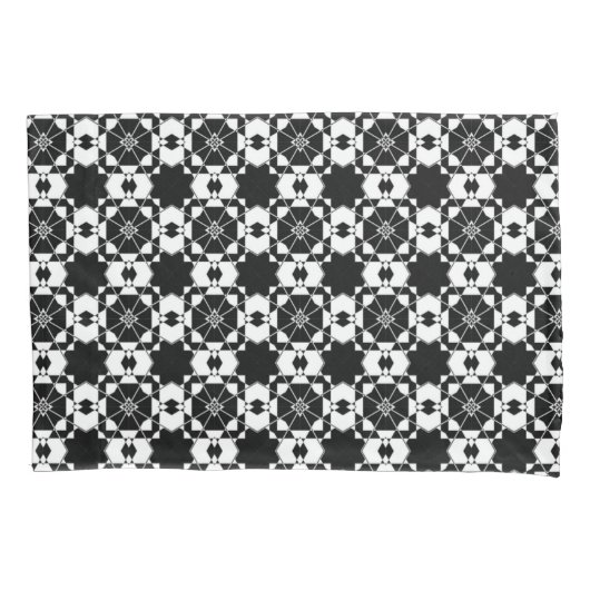 Minimalist retro check pattern – Monochrome design Kussensloop (Voorkant)