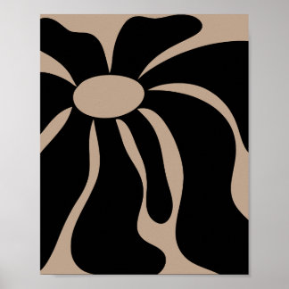 Minimalist Retro Floral Matisse Style Poster