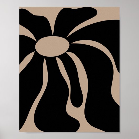 Minimalist Retro Floral Matisse Style Poster (Voorkant)