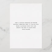 Minimalist retro Happy Holidays white Christmas Folie Feestdagenkaart (Achterkant)