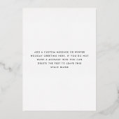 Minimalist retro Merry Christmas minimalist white Folie Feestdagenkaart (Achterkant)