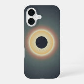 Minimalist Retro Solar Eclipse iPhone 16 Hoesje (Achterkant)