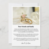 Minimalist Retro Wedding Photos Thank You Card Bedankkaart (Achterkant)