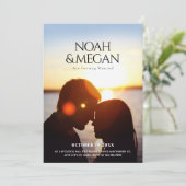 Minimalist romance photo wedding kaart (Staand voorkant)