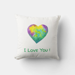 Minimalist  Romantic I Love You   Throw Pillow Kussen