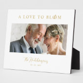 Minimalist Romantic Wedding Anniversary Faux GoLD Fotoplaat (Zijkant)