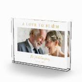 Minimalist Romantic Wedding Anniversary in Gold Fotoblokken (Rechts)