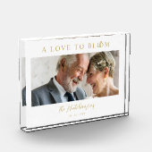 Minimalist Romantic Wedding Anniversary in Gold Fotoblokken (Links)