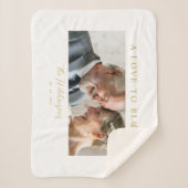 Minimalist Romantic Wedding Anniversary in Gold Sherpa Deken (Voorkant)