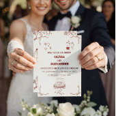 Minimalist Romantic Wedding Invitation Folie Uitnodiging