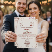 Minimalist Romantic Wedding Invitation Folie Uitnodiging