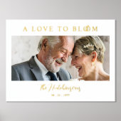 Minimalist Romantic Wedding Photo Anniversary Gold Folie Afdrukken (Voorkant)