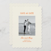 Minimalist Romantic Wedding Save the Date Card Feestdagenkaart (Voorkant / Achterkant)