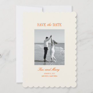 Minimalist Romantic Wedding Save the Date Card Feestdagenkaart