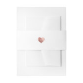 Minimalist Rose Gold Heart Modern Wedding Uitnodigingen Wikkel (Voorkant Voorbeeld)