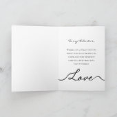 Minimalist Rose Heart Photo Collage Custom  Kaart (Binnen)