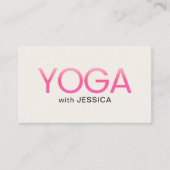 Minimalist Rose Old White Bold Yoga Instructor Visitekaartje (Voorkant)